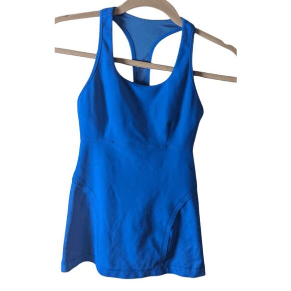 LULULEMON ATHLETICA Power Up Tank in Beaming Blue Size 2 - Picture 4 of 5